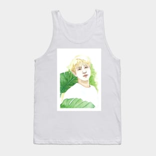 BTS Jin Kim Seokjin Nature Plant Watercolour Painting Tank Top